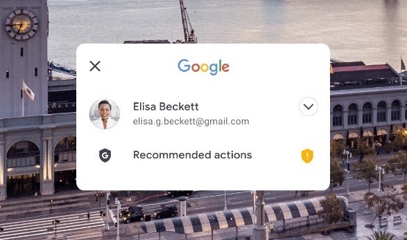 Notificación de seguridad de Google