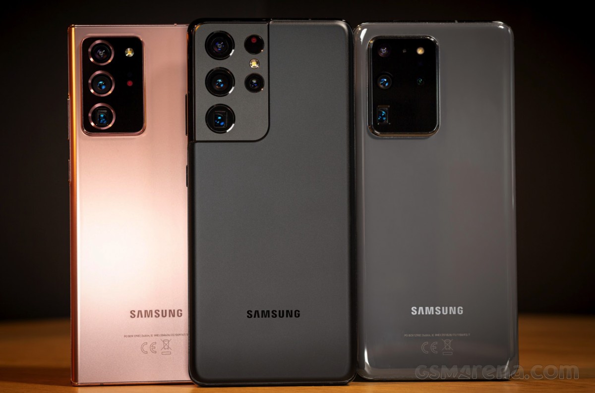 Samsung Galaxy Note20 Ultra, S21 Ultra y S20 Ultra