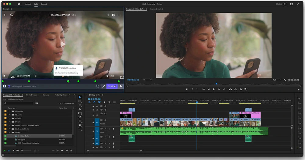 Software de edición de vídeo Adobe Premiere Pro
