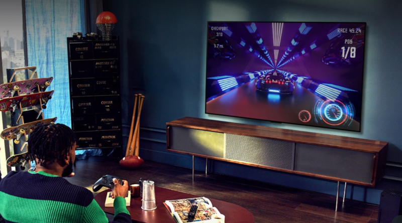 Una imagen promocional de los televisores OLED más grandes de LG.