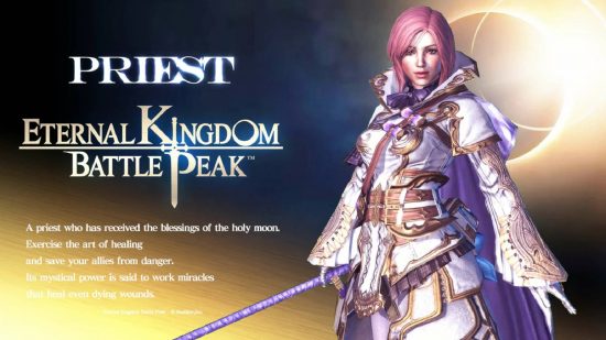 Clases de Eternal Kingdom Battle Peak: el arte clave para el juego Eternal Kingdom Battle Peak muestra el tipo de clase conocido como Sacerdotes