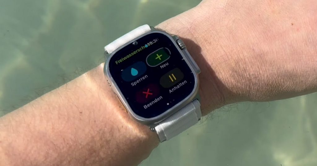 El flotador del Apple Watch muestra cómo controlarlo bajo el agua