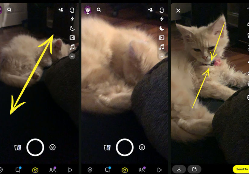 Zoom función Snapchat
