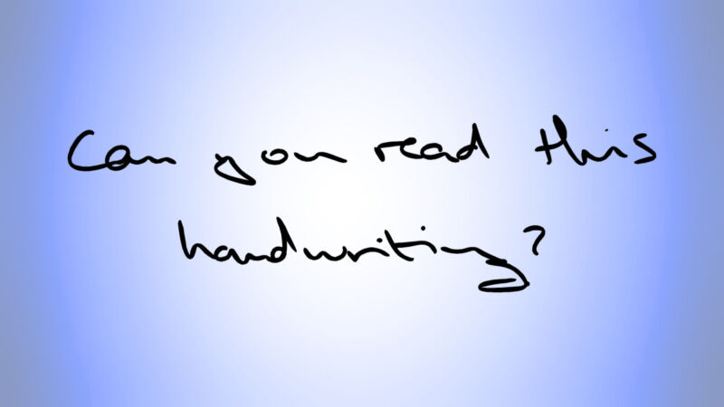 Un ejemplo de escritura a mano sintetizada por computadora generada por Calligrapher.ai.