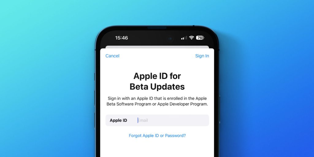 iOS 16.4 Beta 3 permite a los usuarios iniciar sesión con una ID de Apple diferente para descargar el software beta
